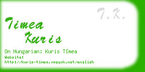 timea kuris business card